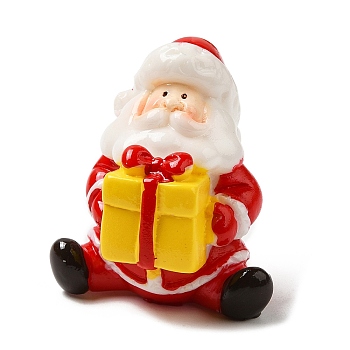 Christmas Theme Resin Display Decorations, for Car or Home Office Desktop Ornaments, Santa Claus, 30.5x25x33mm