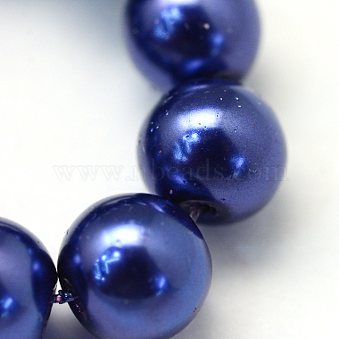 Baking Painted Pearlized Glass Pearl Round Bead Strands(HY-Q330-8mm-19)-3