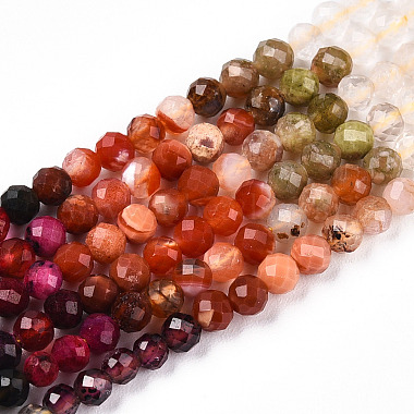 Natural & Synthetic Mixed Gemstone Beads Strands(G-D080-A01-02-07)-4
