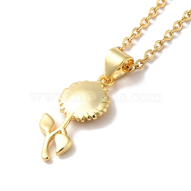 collier pendentif fleur de vie avec zircon cubique clair et boucles d'oreilles diamant(SJEW-M099-06G)-3