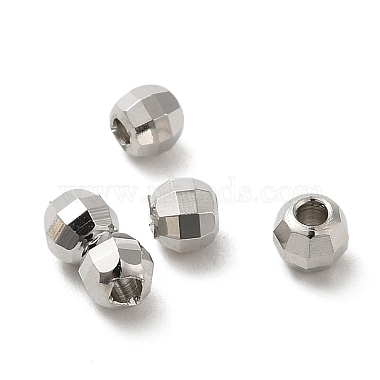 Real Platinum Plated Barrel Brass Spacer Beads