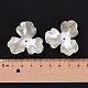 3-Petal Flower ABS Plastic Imitation Pearl Bead Caps(X-OACR-R016-05)-4