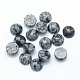 Natur Schneeflocken-Obsidian Cabochons(G-P393-R55-4MM)-1