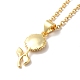 Clear Cubic Zirconia Flower of Life Pendant Necklace & Diamond Stud Earrings(SJEW-M099-06G)-3