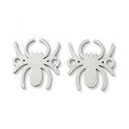 201 Stainless Steel Connector Charms, Laser Cut, Spider Link, Stainless Steel Color, 17x15.5x1mm, Hole: 1.6mm(STAS-U003-03P)