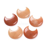 Natural Red Aventurine Cabochons, Moon, 35x31x7.5mm(G-P440-A03)