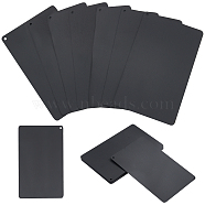 10Pcs Rectangle Aluminium Blank Tags, Aluminum Plant Tags, Black, 53x85x0.8mm, Hole: 2mm(DIY-NB0006-38B)