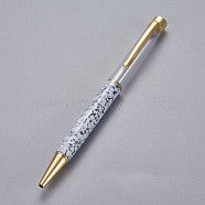 Creative Empty Tube Ballpoint Pens, with Black Ink Pen Refill Inside, for DIY Glitter Epoxy Resin Crystal Ballpoint Pen Herbarium Pen Making, Golden, Gainsboro, 140x10mm(AJEW-L076-A10)