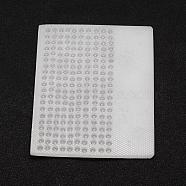 Plastic Bead Counter Boards, for Counting 4mm 200 Beads, Rectangle, White, 9.7x7.65x0.35cm, Bead Size: 4mm(KY-F008-01)