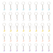 40Pcs 5 Colors Mini Duck Resin Pendant Keychain, for Birthday Party Supplies Baby Shower Gifts, Mixed Color, 7.4cm, 8pcs/color(KEYC-PH01492)