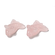 Natural Rose Quartz Carved Healing Goldfish Figurines, Reiki Energy Stone Display Decorations, 21.5x29~29.5x37~39mm(DJEW-D012-08C)