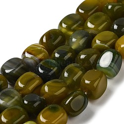 Natural Agate Beads Strands, Dyed & Heated, Cube, Peru, 11~12x8~9.5x8~9.5mm, Hole: 1.2mm, about 16pcs/strand, 7.48~7.72''(19~19.6cm)(G-H295-A01-15)