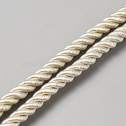 20 Yards 3-Ply Polyester Twisted Cord, with Tape Card, Milan Cord for Home Decoration, Upholstery, Curtain Tieback, Bisque, 6mm, about 20.00 Yards(18.29m)/pc(OCOR-WH0086-99A-02)