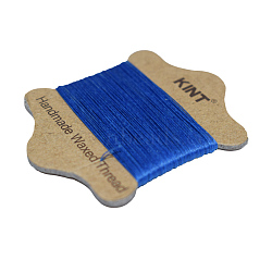 Waxed Nylon Cord, Blue, 0.65mm, about 21.87 yards(20m)/card(YC-E005-0.65mm-21)