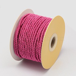 Nylon Threads, Milan Cords/Twisted Cords, Camellia, 3mm, about 21.87 yards(20m)/roll(NWIR-N003-3mm-14I)