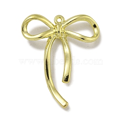 Rack Plating Alloy Pendants, Lead Free & Cadmium Free, Bowknot Charms, Golden, 25.5x20.5x4mm, Hole: 1mm(PALLOY-F312-66G)