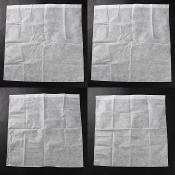 120Pcs 4 Styles Non-woven Fabric Shoes Storage Bags with Visible Window, Dustproof Drawstring Pouches Packaging Pouches, Rectangle and Square, White, 40~58x39.5~50x0.1cm, 30pcs/style