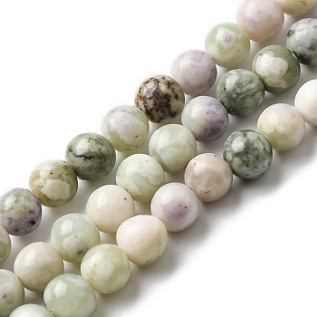 Natural Peace Jade Beads Strands, Round, 6mm, Hole: 1mm, about 66pcs/strand, 14.69''(37.3cm)