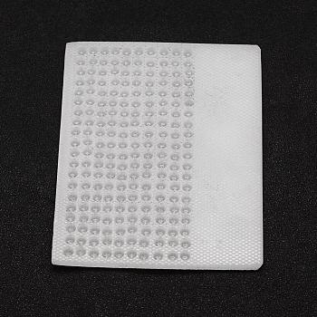 Plastic Bead Counter Boards, for Counting 4mm 200 Beads, Rectangle, White, 9.7x7.65x0.35cm, Bead Size: 4mm