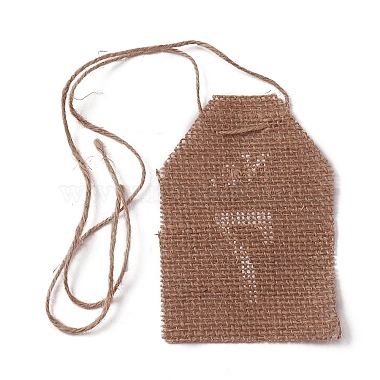 Hanging Linen Table Number Tags(HJEW-WH0021-17)-3