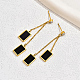 Stainless Steel Rectangle Dangle Stud Earrings for Women(TP0848-2)-2