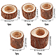 OLYCRAFT 5Pcs 5 Styles Natural Wood Candle Holders(AJEW-OC0002-07)-2