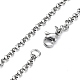 Skull Rhinestone Pendant Necklaces with Rolo Chains(NJEW-F309-08)-3