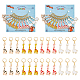 12Pcs 3 Style Alloy Enamel Giraffe & Alpaca Charm Locking Stitch Markers(HJEW-PH01671)-1