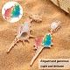 3 Pairs 3 Colors Golden Alloy Sun with Shell Shape Dangle Stud Earrings(EJEW-AN0004-40)-3