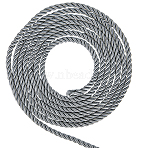 10M 3-Ply Acrylic Fiber Twisted Cord, Milan Cord, Round, Light Grey, 5mm, about 10.94 Yards(10m)/Bundle(OCOR-CY0001-84B)