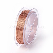 Round Copper Wire for Jewelry Making, with Spool, Red Copper, 24 Gauge, 0.5mm, about 60m/roll(CWIR-WH0003-01R)