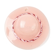 Acrylic Pendants, Hat, Pink, 29x8.5mm, Hole: 2mm(FIND-Q105-01F)