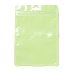 Rectangle Plastic Zip Lock Gift Bags, with Transparence Windows Resealable Bags, Green Yellow, 15x10.5x0.1cm, Unilateral Thickness: 2.5 Mil(0.065mm)(OPP-B006-02E-02)