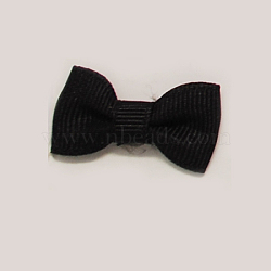 Handmade Woven Costume Accessories, Bowknot & Hair Bows, Black, 25~30x15~16x5mm(WOVE-QZ02-17)