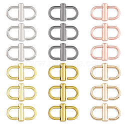 18Pcs 6 Colors Alloy Adjustable Buckles, for Chain Strap Bag Shorten Handbag Crossbody Chain Accessories, Mixed Color, 21.5x12.5x4mm, Inner Diameter: 6.5x18mm, 3pcs/color(FIND-FH0008-36)