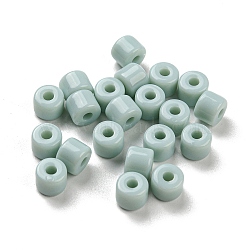 Opaque Acrylic Beads, Column, Aqua, 6.5x5mm, Hole: 2mm, about 3000pcs/500g(OACR-B013-25M)