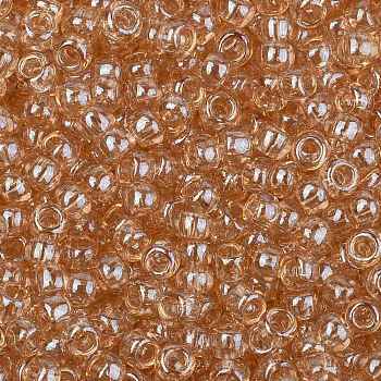 TOHO Round Seed Beads, Japanese Seed Beads, (629) Pale Honey Luster, 8/0, 3mm, Hole: 1mm, about 222pcs/10g