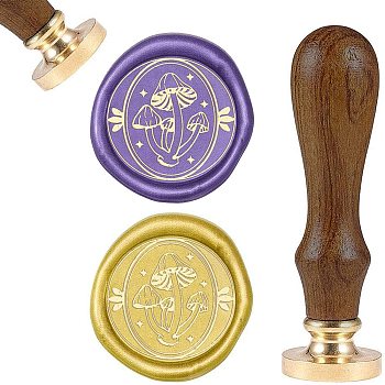 DIY Scrapbook, Brass Wax Seal Stamp and Wood Handle Sets, Planet Pattern, 83x22mm, Head: 7.5mm, Stamps: 25x14.5mm