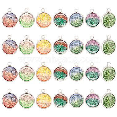 Stainless Steel Color Mixed Color Other Plants Stainless Steel+Resin Pendants