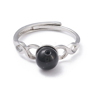(ジュエリーパーティー工場販売)調節可能な真鍮の指輪(RJEW-K231-A04)-2