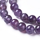 Natural Amethyst Round Bead Strands(X-G-L170-6mm-03)-5