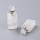 Faceted Natural Quartz Crystal Openable Perfume Bottle Pendants(G-P435-C-01P)-2