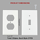 Nbeads 4Pcs 2 Styles Receptacle Outlet Wall Plate(AJEW-NB0002-25)-2