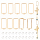 BENECREAT 10Pcs Brass Stud Earring Finding(KK-BC0011-52)-1