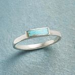 Retro Alloy and Turquoise Finger Rings, Ring & Rectangle, Silver, US Size 10(19.8mm)(FS-WG23DA3-05)