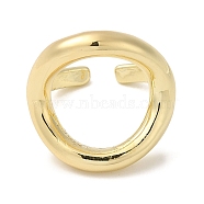 Brass Open Cuff Rings, Hollow Round Ring for Women, Real 18K Gold Plated, 3~21mm, Inner Diameter: 17mm(RJEW-Q778-51G)