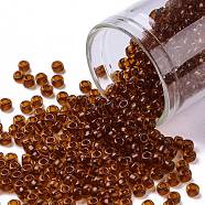 TOHO Round Seed Beads, Japanese Seed Beads, (2154) Transparent Marmalade, 8/0, 3mm, Hole: 1mm, about 1111pcs/50g(SEED-XTR08-2154)
