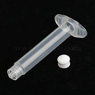 Plastic Dispensing Syringes, with Piston, Clear, 74x32x14mm, Hole: 2mm, Piston: 9.5x8mm, Capacity: 3ml(0.1 fl. oz)(TOOL-K007-02A-01)