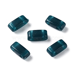 Opaque Acrylic Slide Charms, Rectangle, Prussian Blue, 2.3x5.2x2mm, Hole: 0.8mm(OACR-Z010-02A)