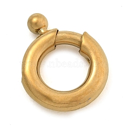 304 Stainless Steel Spring Gate Rings, Golden, 10x2.5mm(STAS-M084-11B)